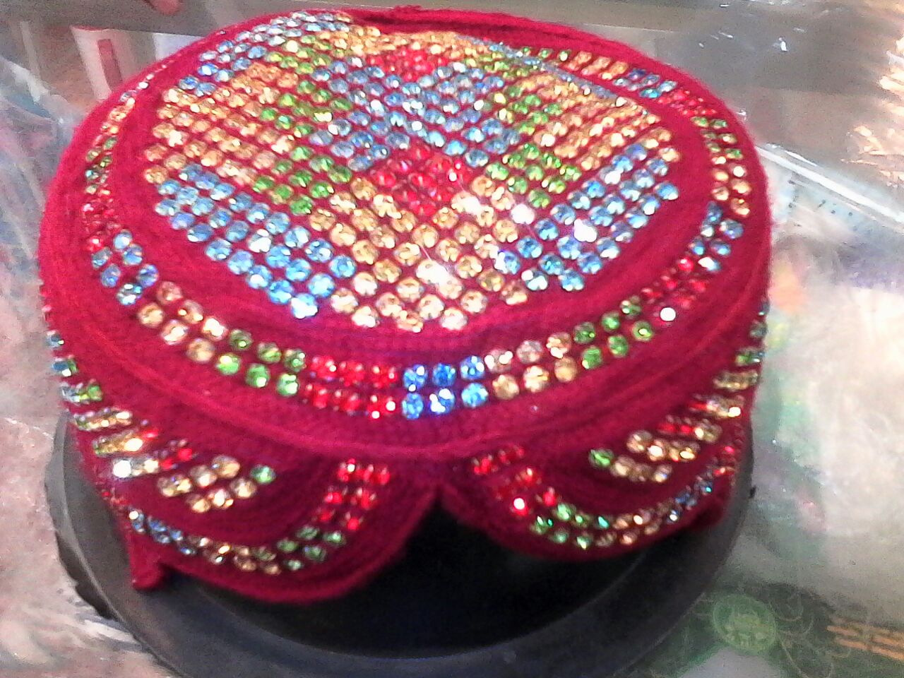 Sindhi Topi Nag wali Handmade Red 