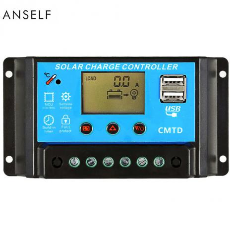 Ep Solar Pwm Charge Controller 10 Amp Black Price Meter